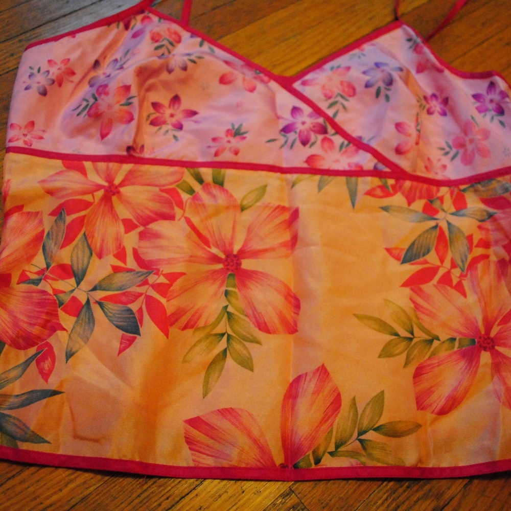 90s Ann Taylor Silk Floral Tank
